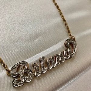 Diamond Briana Nameplate Necklace